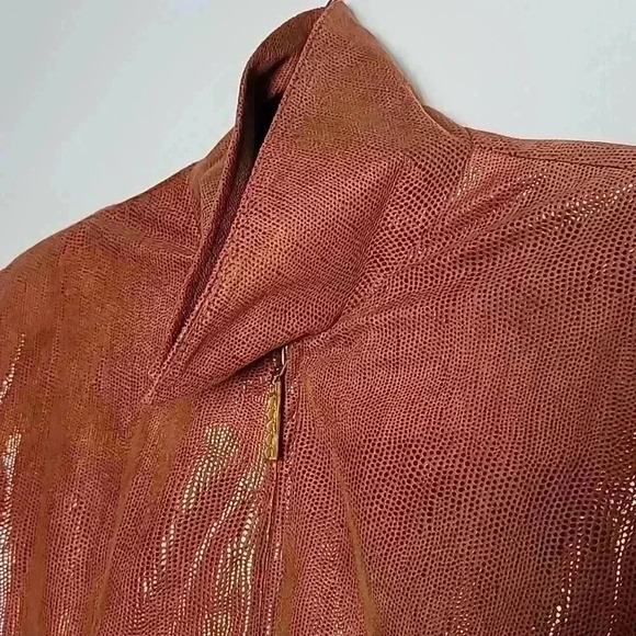 Joseph Ribkoff Trends Burnt Orange/Brown Weston Jacket Vintage 90s  Size US 6 - Picture 16 of 16